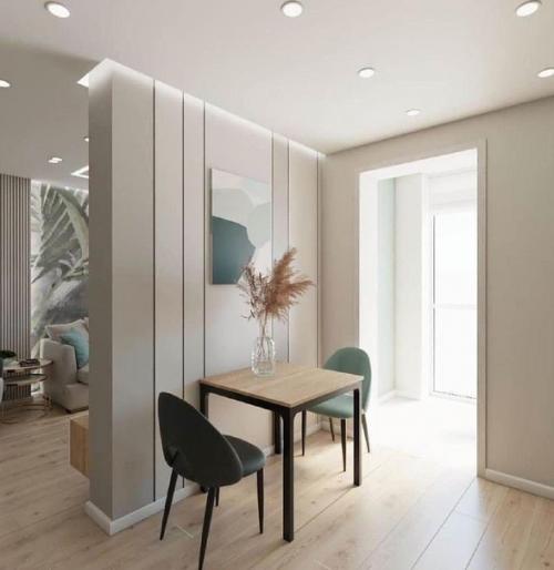 Какой нежный цвет подобрали для этой квартиры. 03