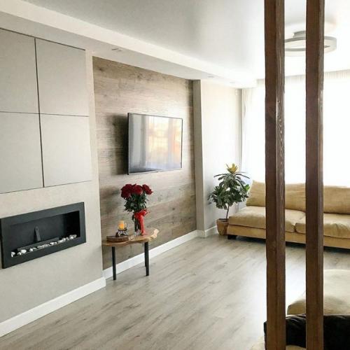 До и после ремонта кухни - гостиной. 05