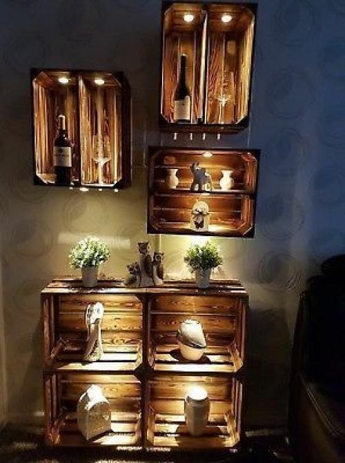 Деревянные ящики в современном интерьере. 07