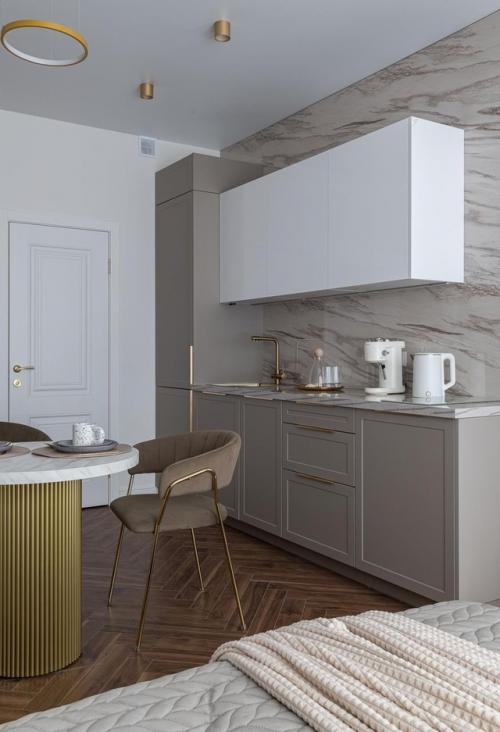 На скромной площади удалось разместить всё необходимое без ущерба для стиля. 03