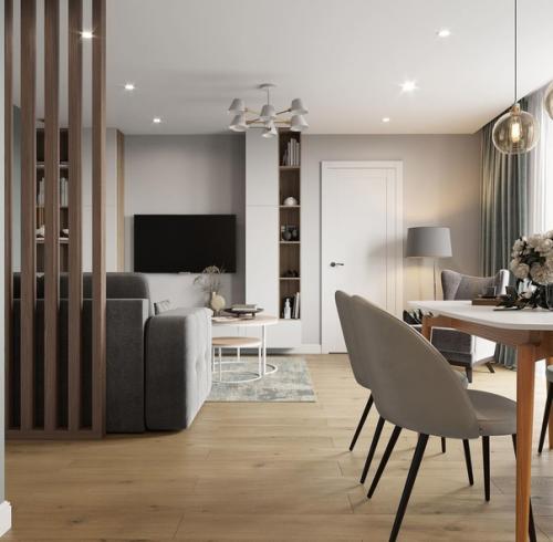 Интерьер кухни - гостиной. 01