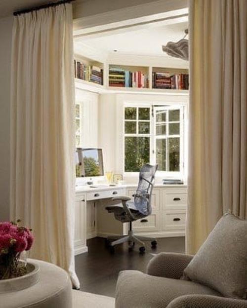 Несколько неожиданных примеров использования штор в интерьере. 06