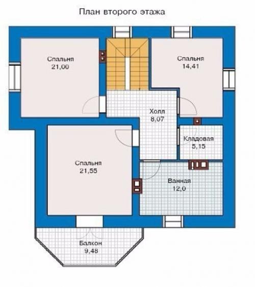 Идея дома.   Общая площадь без балкона и террас: 171, 6 кв. 02