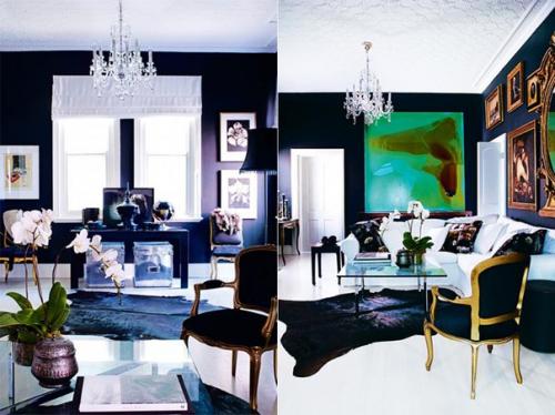 Этим интерьером можно любоваться бесконечно: высокие потолки, большие окна, винтажная мебель и, конечно же, искусство. 05