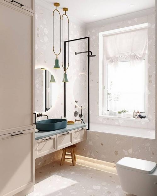 Детская ванная комната в загородном доме, площадью 5, 8 кв. 02