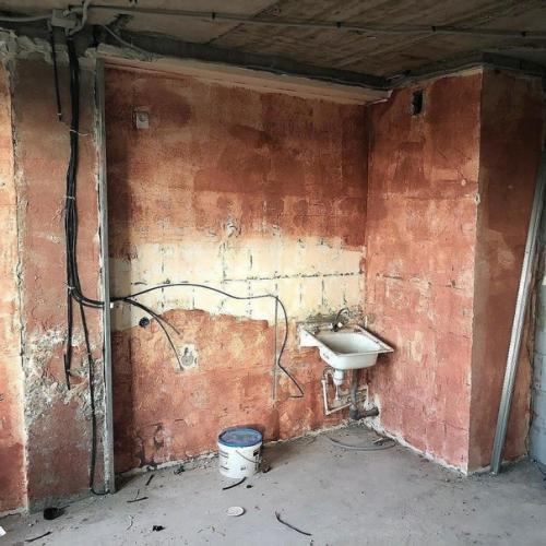 До и после ремонта кухни - гостиной. 01