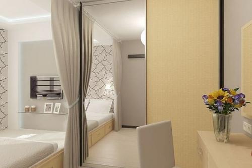 Лучшие варианты зонирования с помощью штор. 02