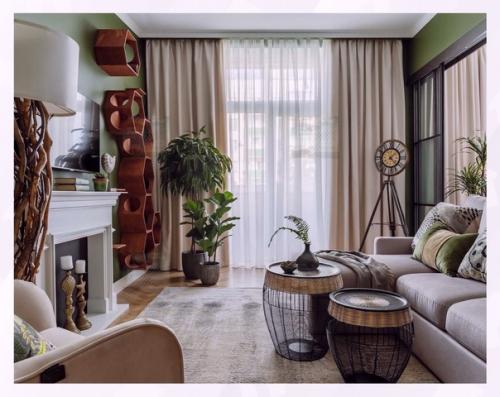 Невероятный, насыщенный зеленый цвет в интерьере квартиры. 05