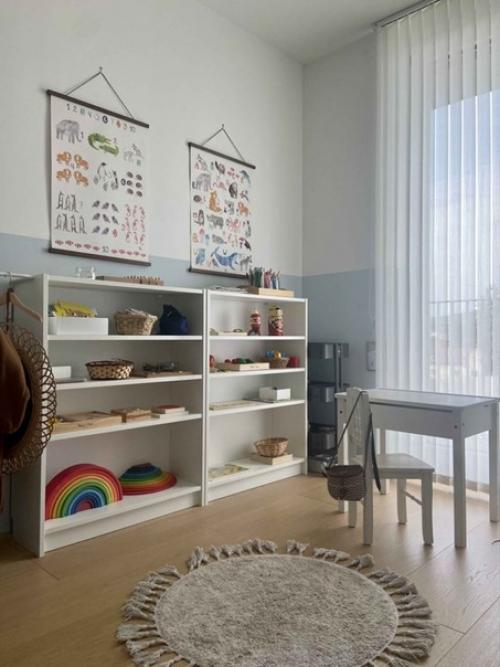 Светлый дизайн интерьера с мебелью Ikea и тёплыми акцентами. 02