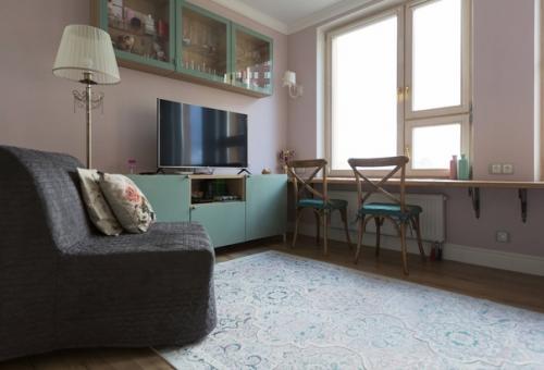 Интерьер квартиры - студии, площадь которой всего 22 кв. 01