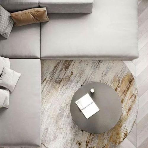 Объединённое пространство кухни - гостиной площадью 25 кв. 07