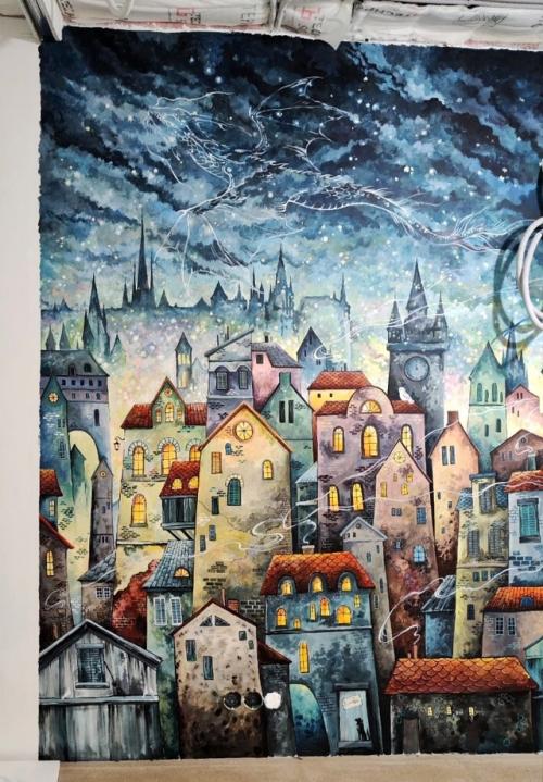 Стена в детской комнате в одной квартире. 02