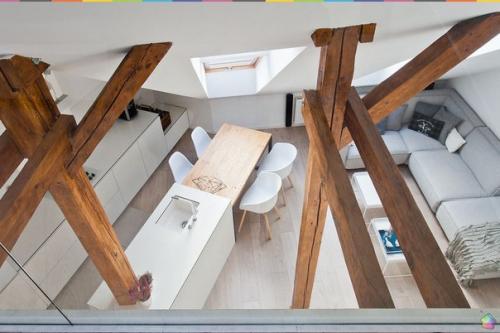 Мансардный лофт в Польше. 01