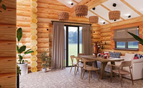 Сейчас работаем над проектом интерьера срубового дома. 02