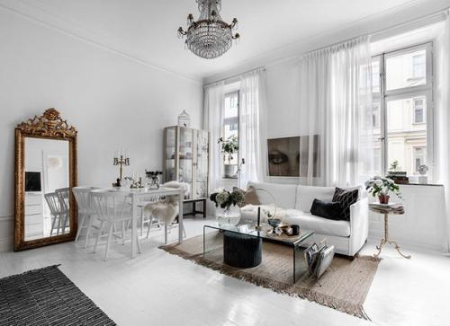 Женственный интерьер в белом (37 кв. 02