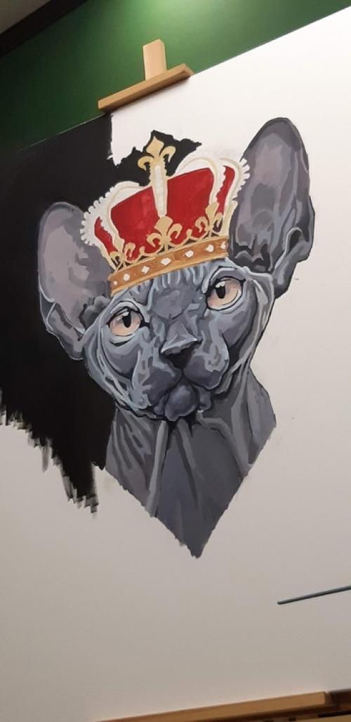 Поэтапный процесс создания современной картины. 03