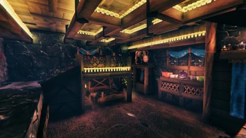 Горное шале, часть 5, интерьер - лестница и подвал. 04