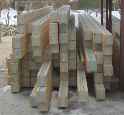 Термобрус - клееный брус с пенополистиролом. 05