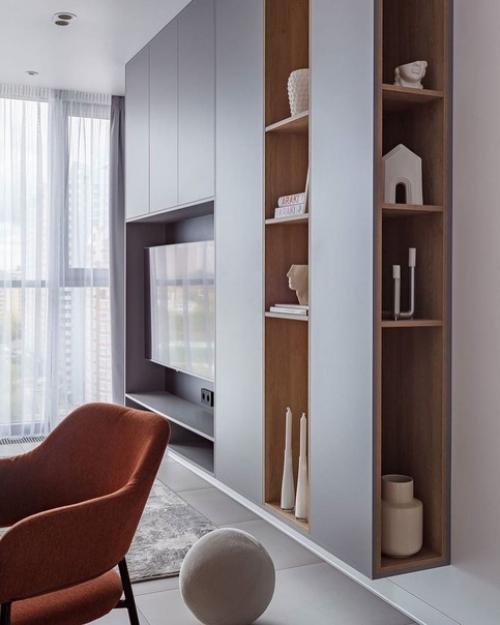 Квартира с терракотовыми акцентами для молодой пары. 04