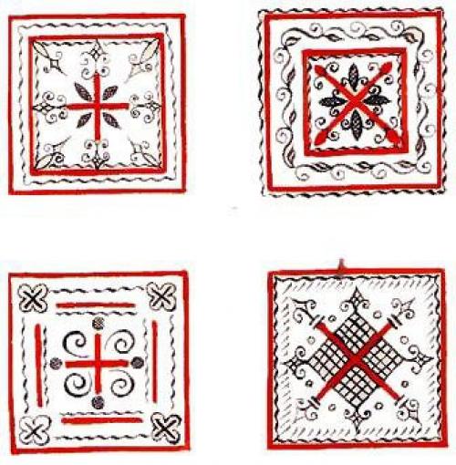 Мезенская роспись.  Мезенская роспись - одна из наиболее древних русских художественных промыслов. 08