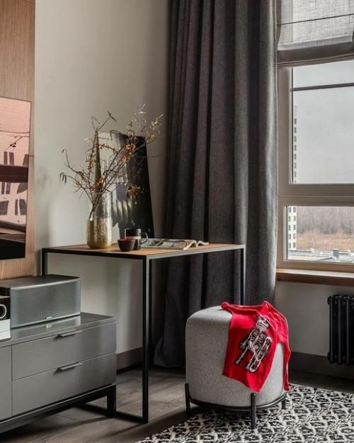 Дизайн квартиры в спокойных тонах на 46 кв. 03