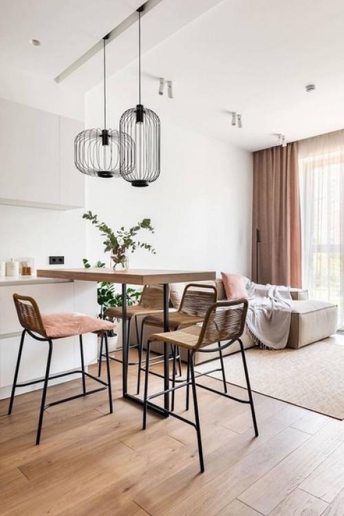 Функциональная однушка: кухня - ниша вместо гардеробной, гостиная и спальня. 02