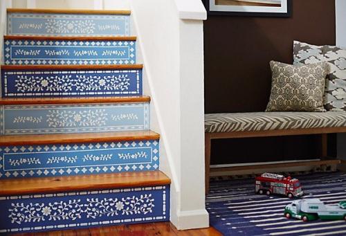 Как украсить подступени лестницы своими руками: мастер-класс. 03