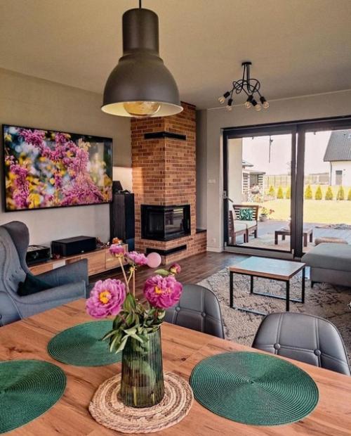 Современный европейский скандинавский интерьер загородного дома. 04