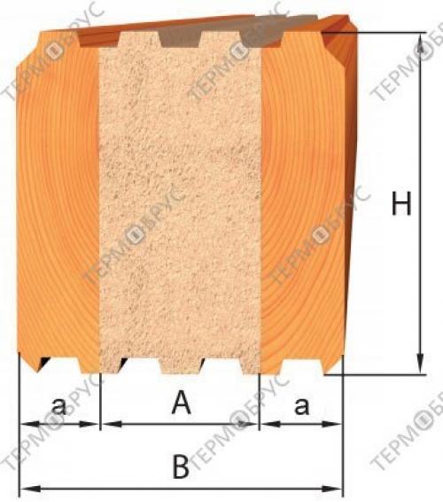 Термобрус - клееный брус с пенополистиролом. 02