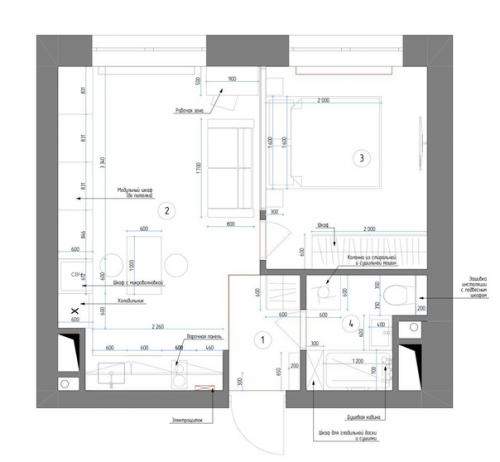 Дизайн - проект студии 33, 54 кв. 08