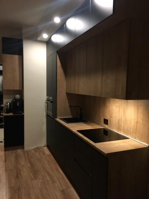 Кухня в черном цвете. 07