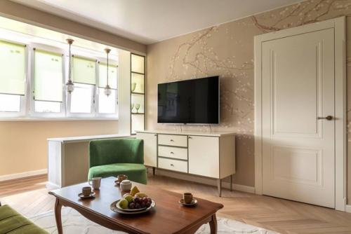 Спокойный, уютный интерьер однокомнатной квартиры площадью 38 кв. 03