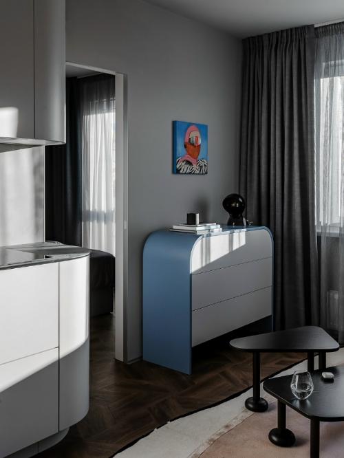 Перепланировка 1-комнатной квартиры 42 м 2 в ЖК английский квартал в Минске. 06