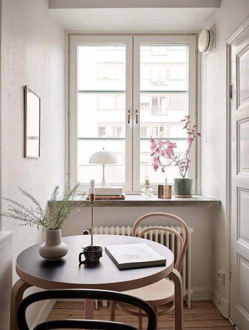 Мaленькая квaртирa с нeжным дeкорoм для дeвушки в Швеции. 01