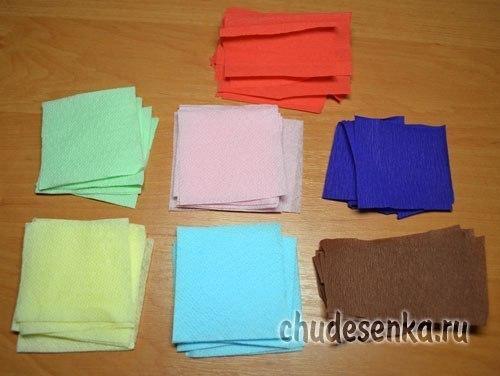 Аппликация из скрученных салфеток Бабочка. 04