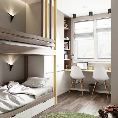 Интерьер квартиры, оформленный в современных трендах и цветах. 06