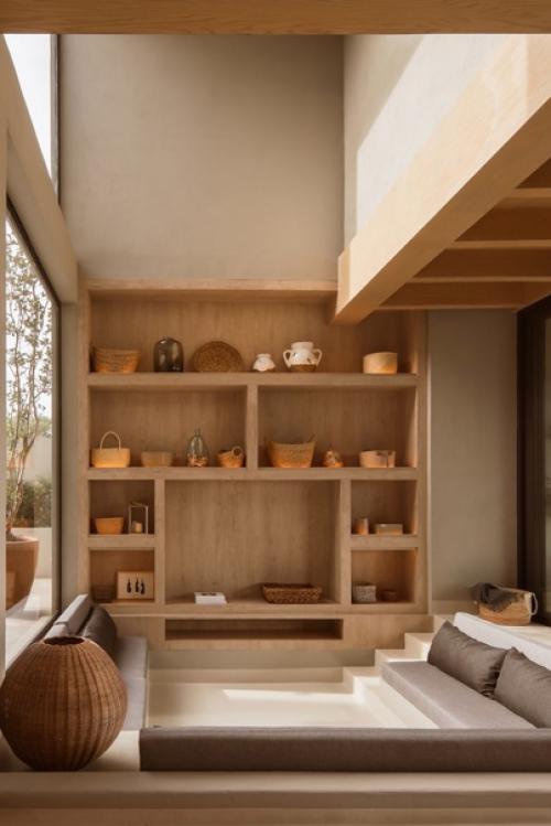 Ромеро де ла мора создал утопленную гостиную в просторном доме в мехико. 05 Ромеро де ла мора создал утопленную гостиную в просторном доме в мехико. 05