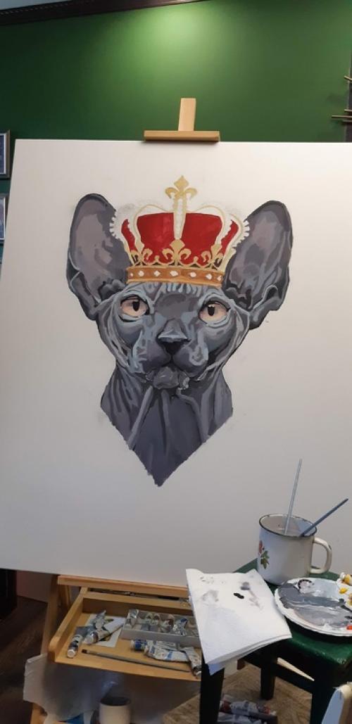 Поэтапный процесс создания современной картины. 02