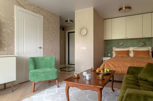 Спокойный, уютный интерьер однокомнатной квартиры площадью 38 кв. 02