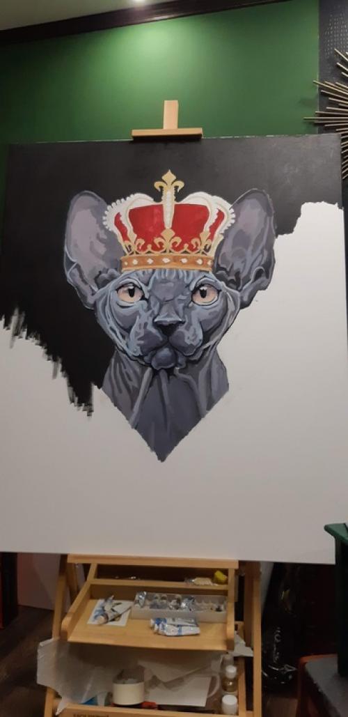 Поэтапный процесс создания современной картины. 04