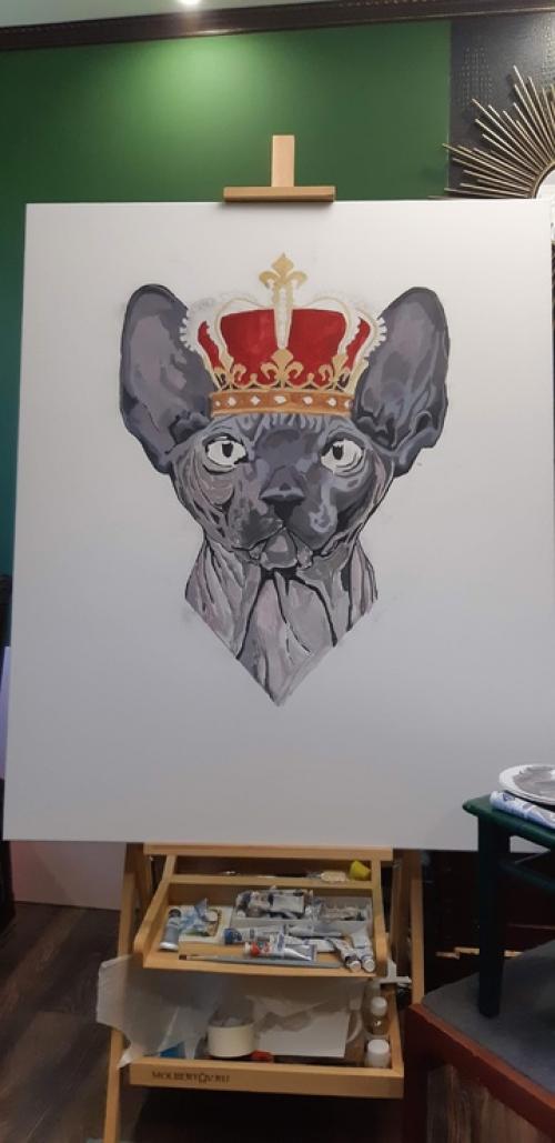 Поэтапный процесс создания современной картины. 01