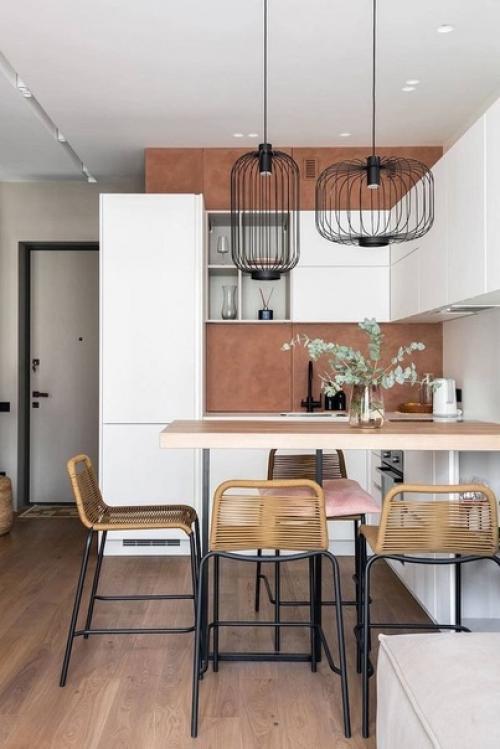 Функциональная однушка: кухня - ниша вместо гардеробной, гостиная и спальня. 01