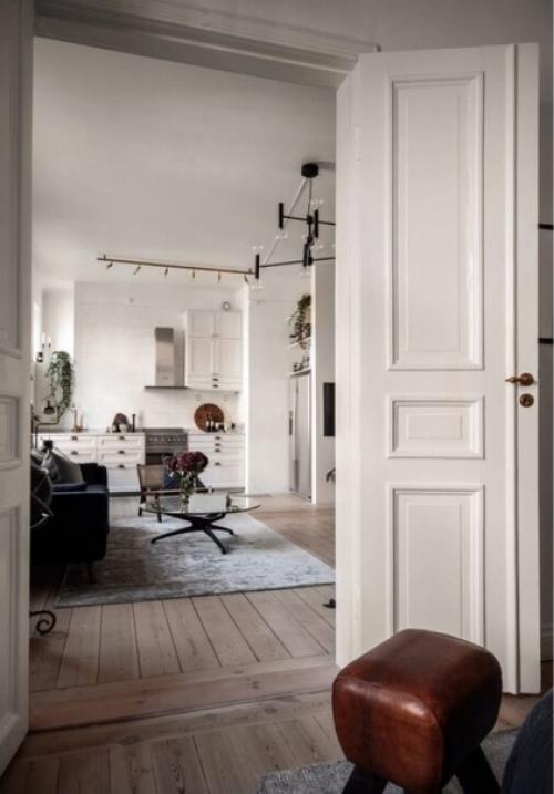 Интерьер кухни/гостиной + прихожей в историческом фонде старого города. 05