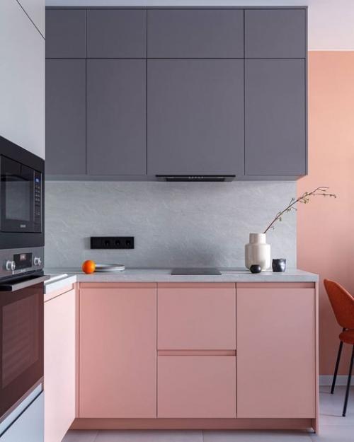 Квартира с терракотовыми акцентами для молодой пары. 01