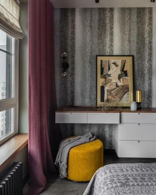 Дизайн квартиры в спокойных тонах на 46 кв. 06