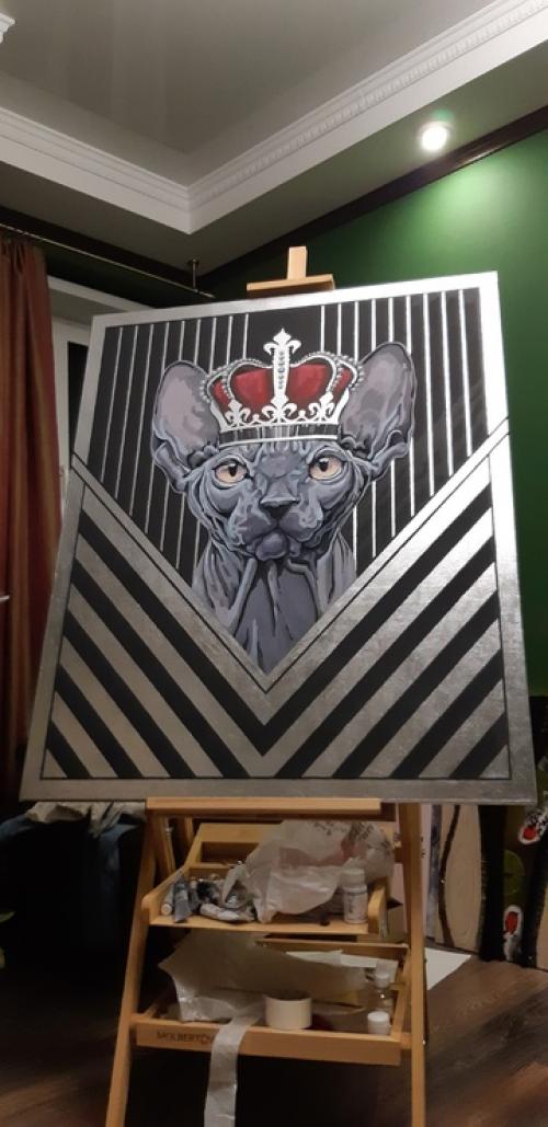 Поэтапный процесс создания современной картины. 07