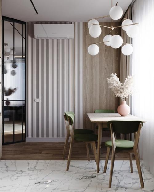 Интерьер кухни. Лёгкий, едва уловимый налёт английской классики. 01