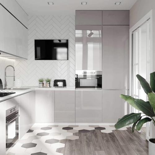 Интерьер квартиры, оформленный в современных трендах и цветах. 05