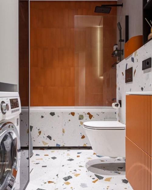 Квартира с терракотовыми акцентами для молодой пары. 07