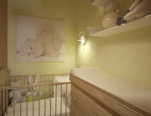 Проект однокомнатной квартиры для семьи с маленьким ребенком, 34 кв. 03